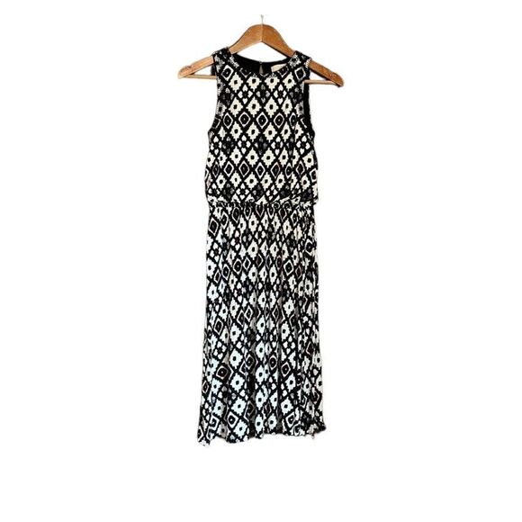 Loft patterned sleeveless dress. Size xs - Picture 1 of 11